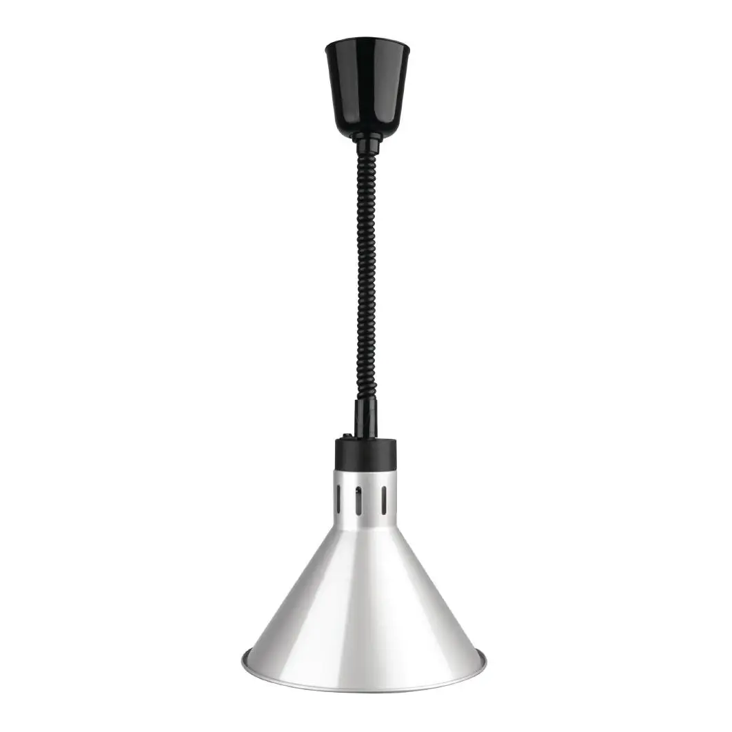 Lampe chauffante conique rétractable Buffalo finition argent