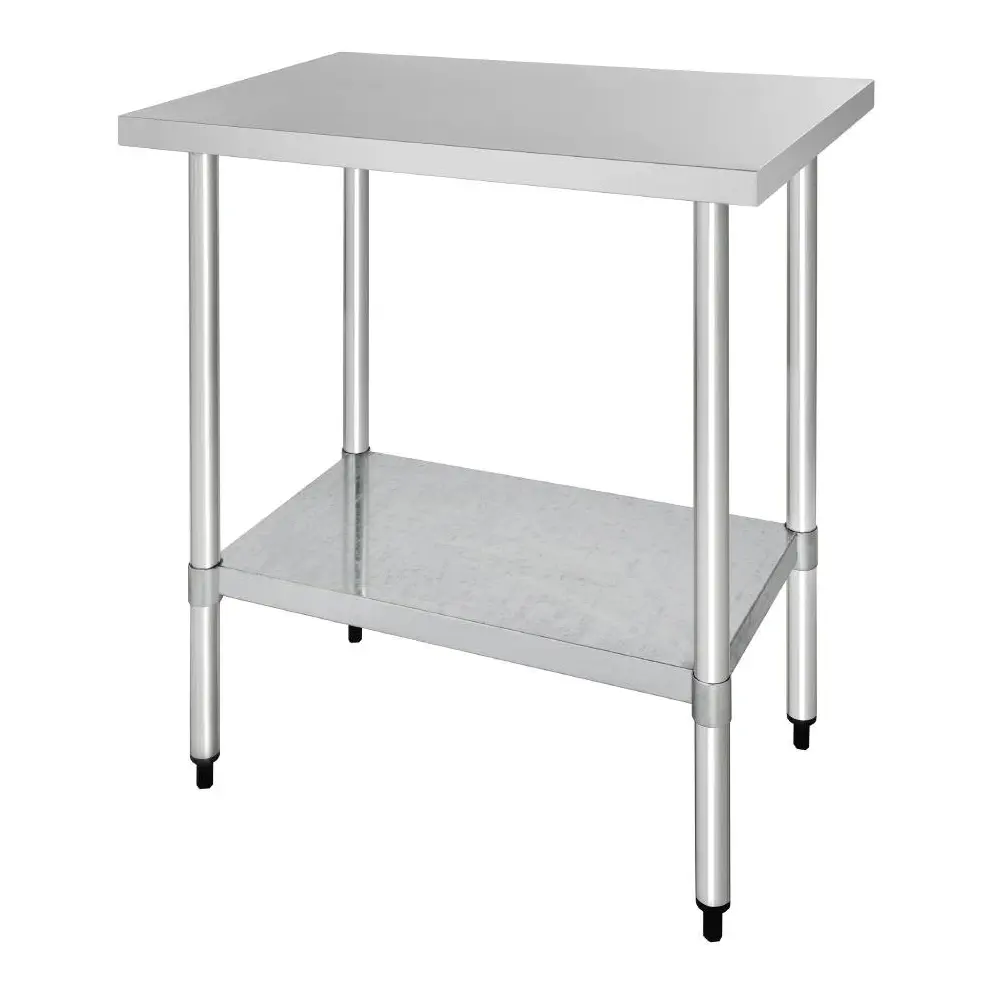 Table en acier inoxydable sans rebord Vogue 900 x 700mm
