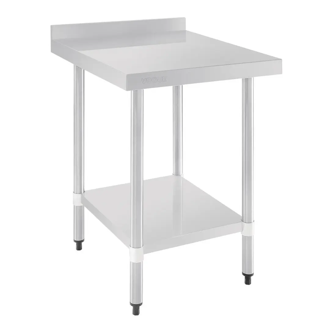 Table en acier inoxydable avec rebord Vogue 600 x 700mm