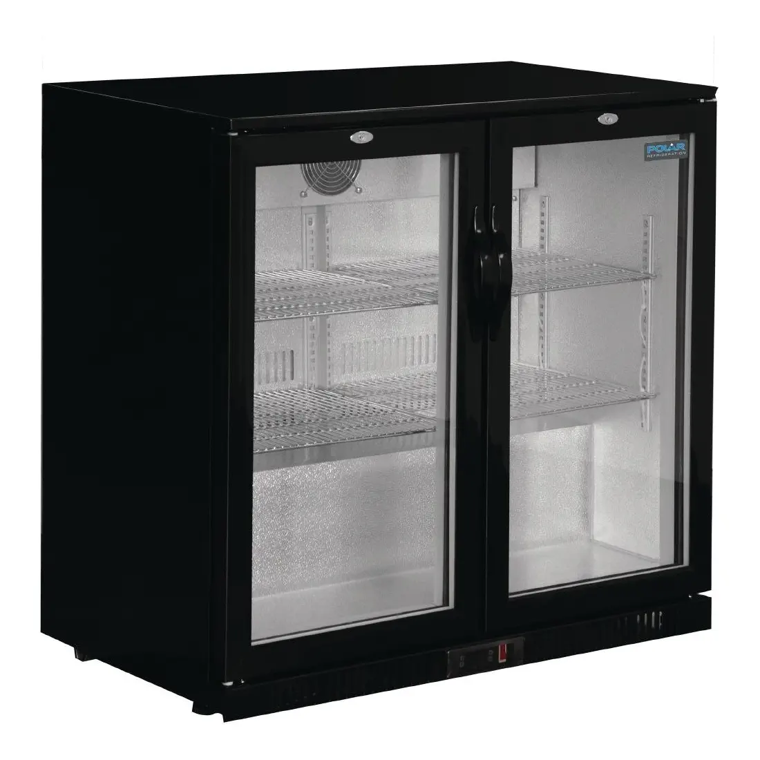 Arrière-bar deux portes battantes Polar Série G noir 208L