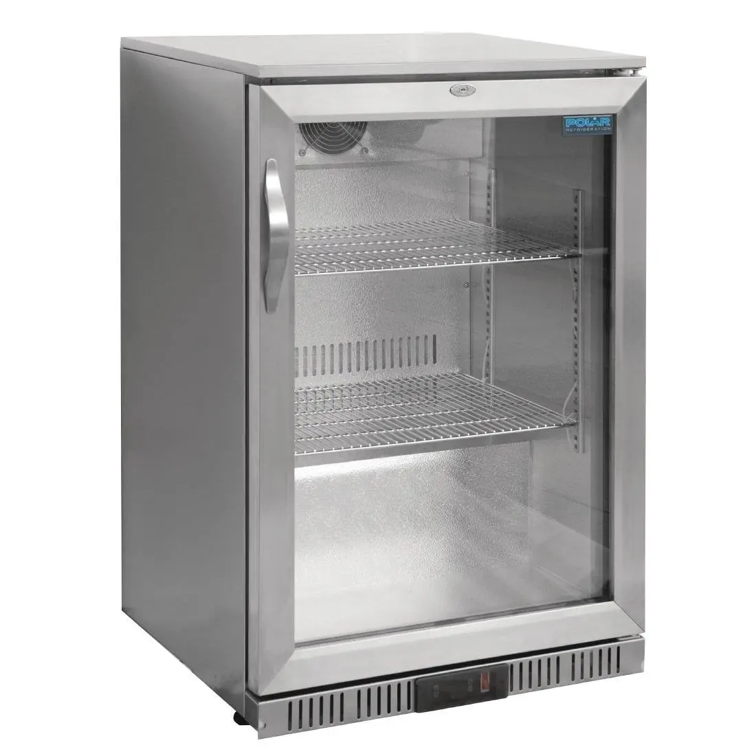 Arrière-bar une porte battante Polar Série G inox 138L
