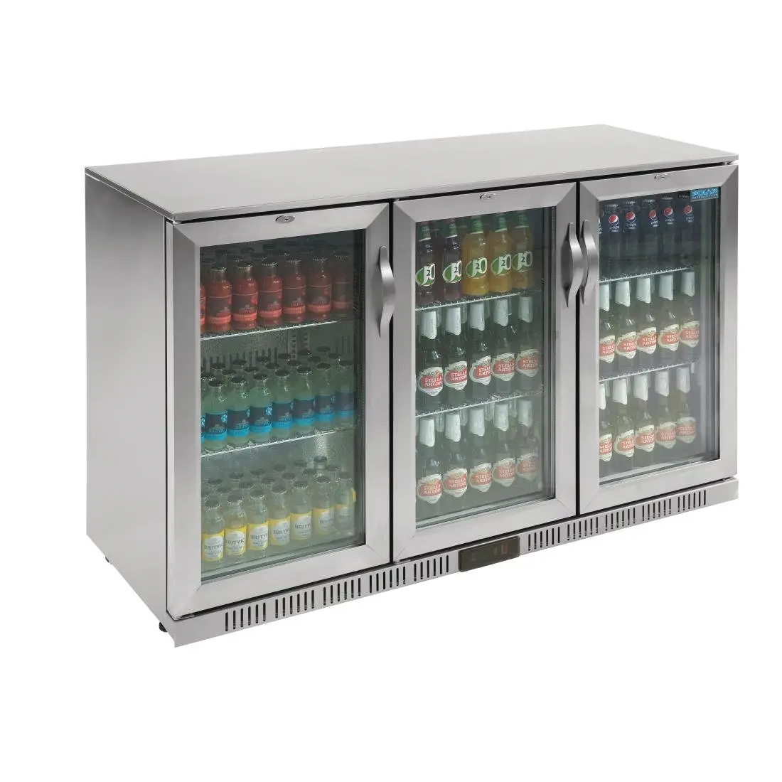 Arrière-bar trois portes battantes Polar Série G inox 330L