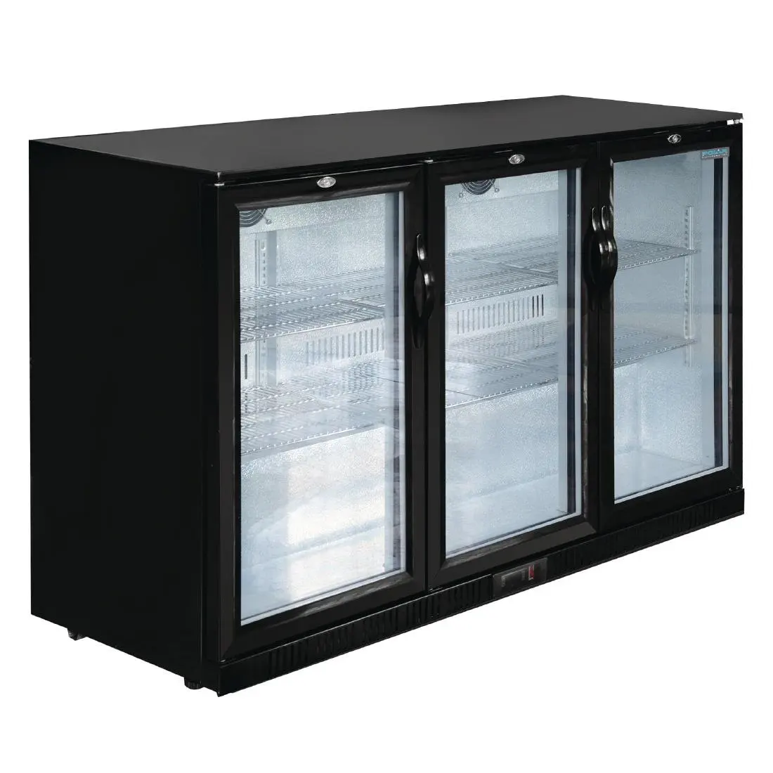 Arrière-bar trois portes battantes Polar Série G noir 320L