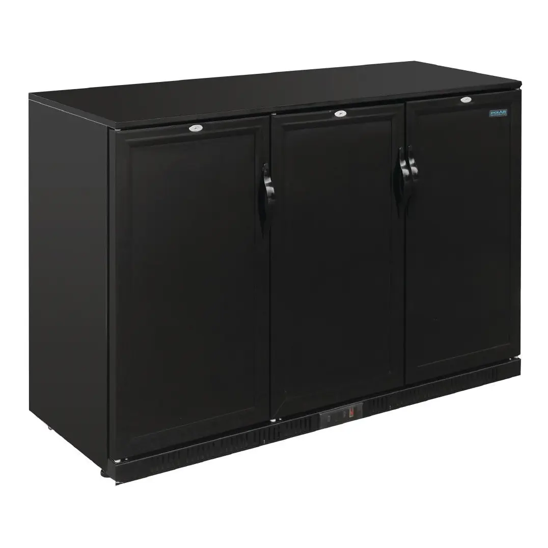 Arrière-bar trois portes pleines battantes Polar Séie G 900mm 330L