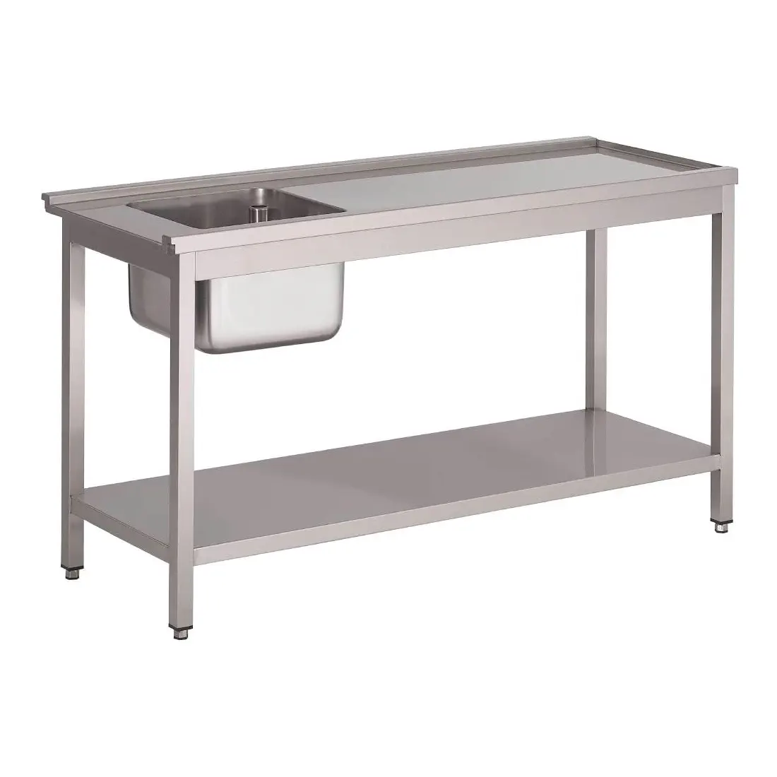 Table de prélavage gauche pour lave-vaisselle à capot GL896 Gastro M 120x59x85cm
