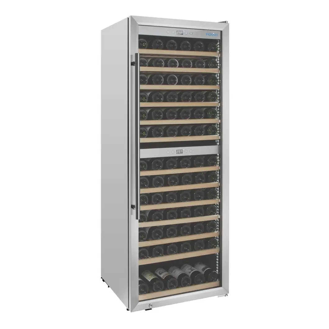 Cave à vin bi-zone Polar Série G inox 126 bouteilles