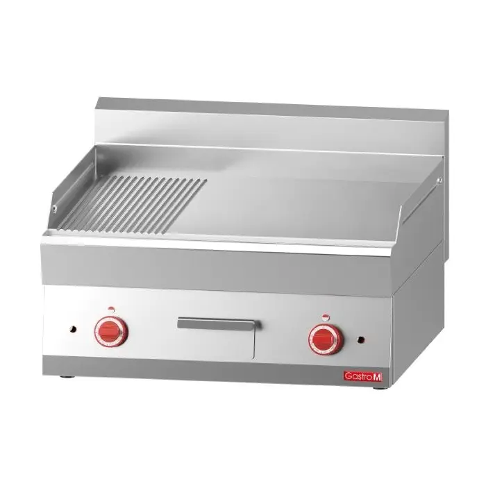 Plancha électrique plaque 2/3 lisse 1/3 rainurée 65/70 FTRE Gastro M 650