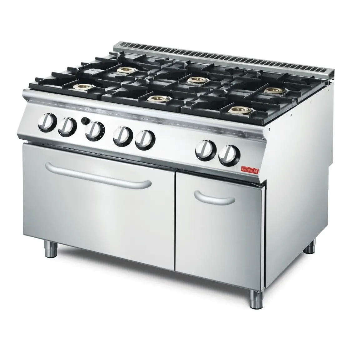 Fourneau 6 feux et four gaz Gastro M 700 GM70/120CFG