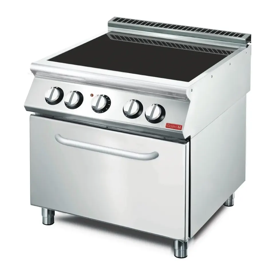 Plaque vitrocéramique 4 zones sur four électrique GN 2/1 Gastro M 700