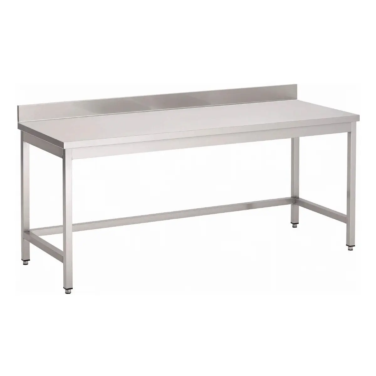 Table inox sans étagère basse avec dosseret Gastro M 2000 x 700 x 850mm