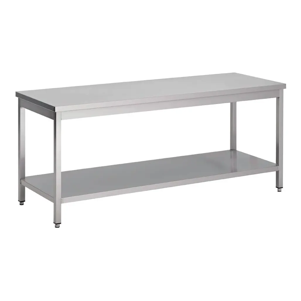 Table inox avec étagère basse Gastro M 1400 x 600 x 850mm