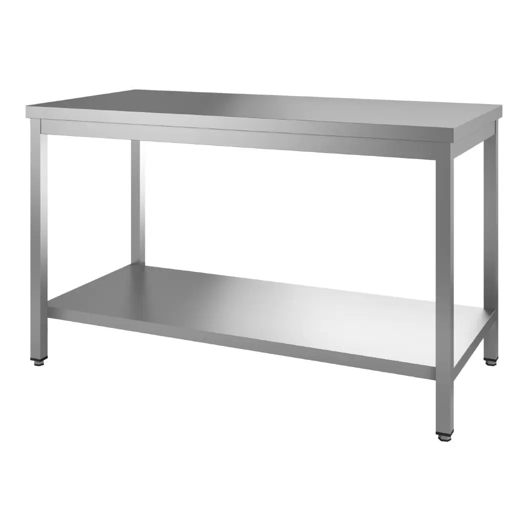 Table de préparation inox 304 avec étagère basse Gastro M 89x100x70cm