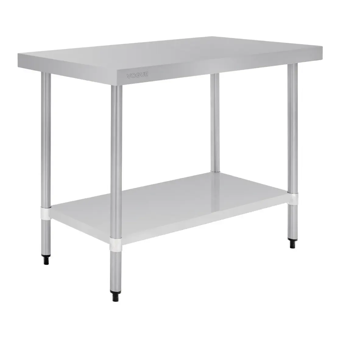 Table de préparation sans rebord en acier inoxydable Vogue 1200 x 600mm