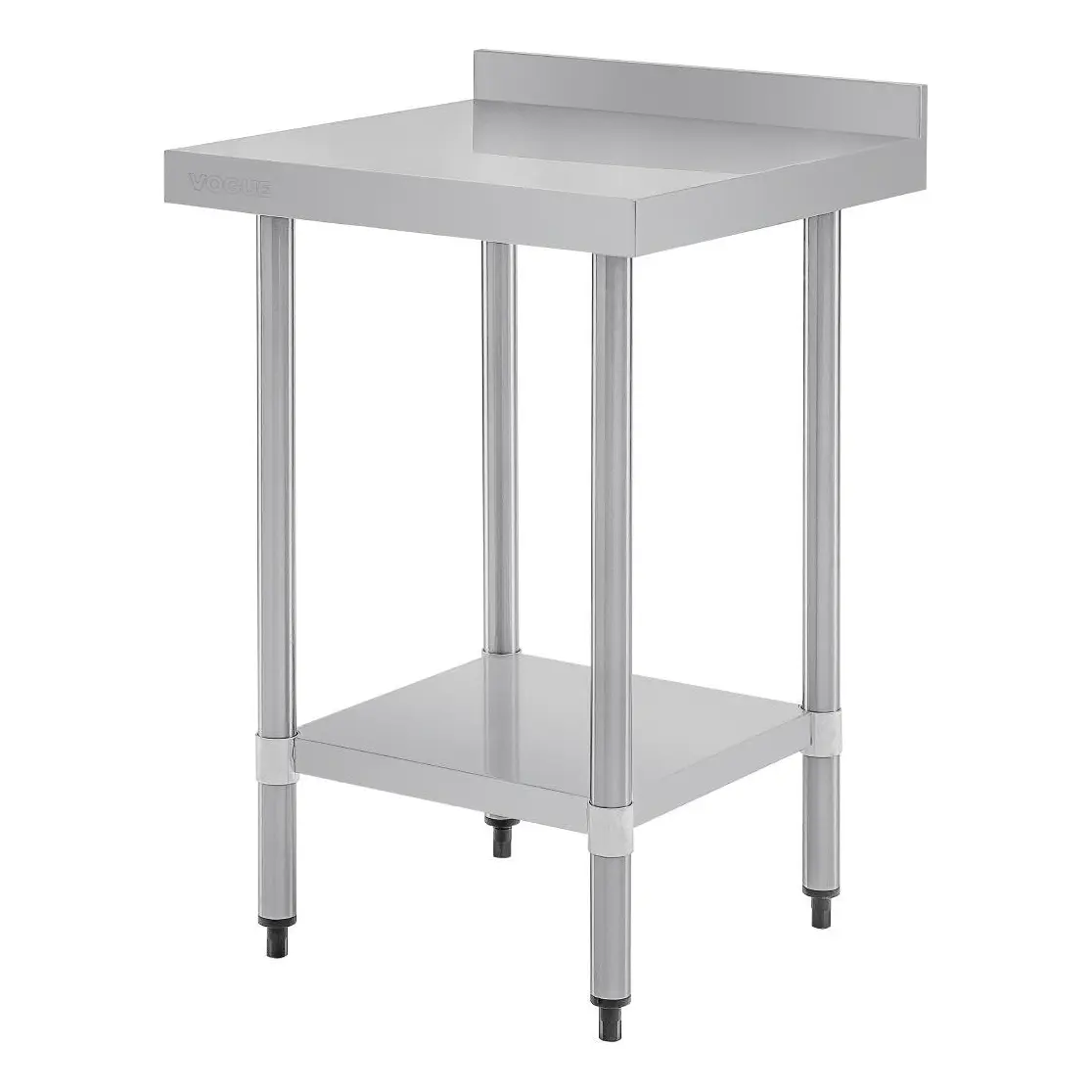 Table de préparation avec rebord en acier inoxydable Vogue 600 x 600mm