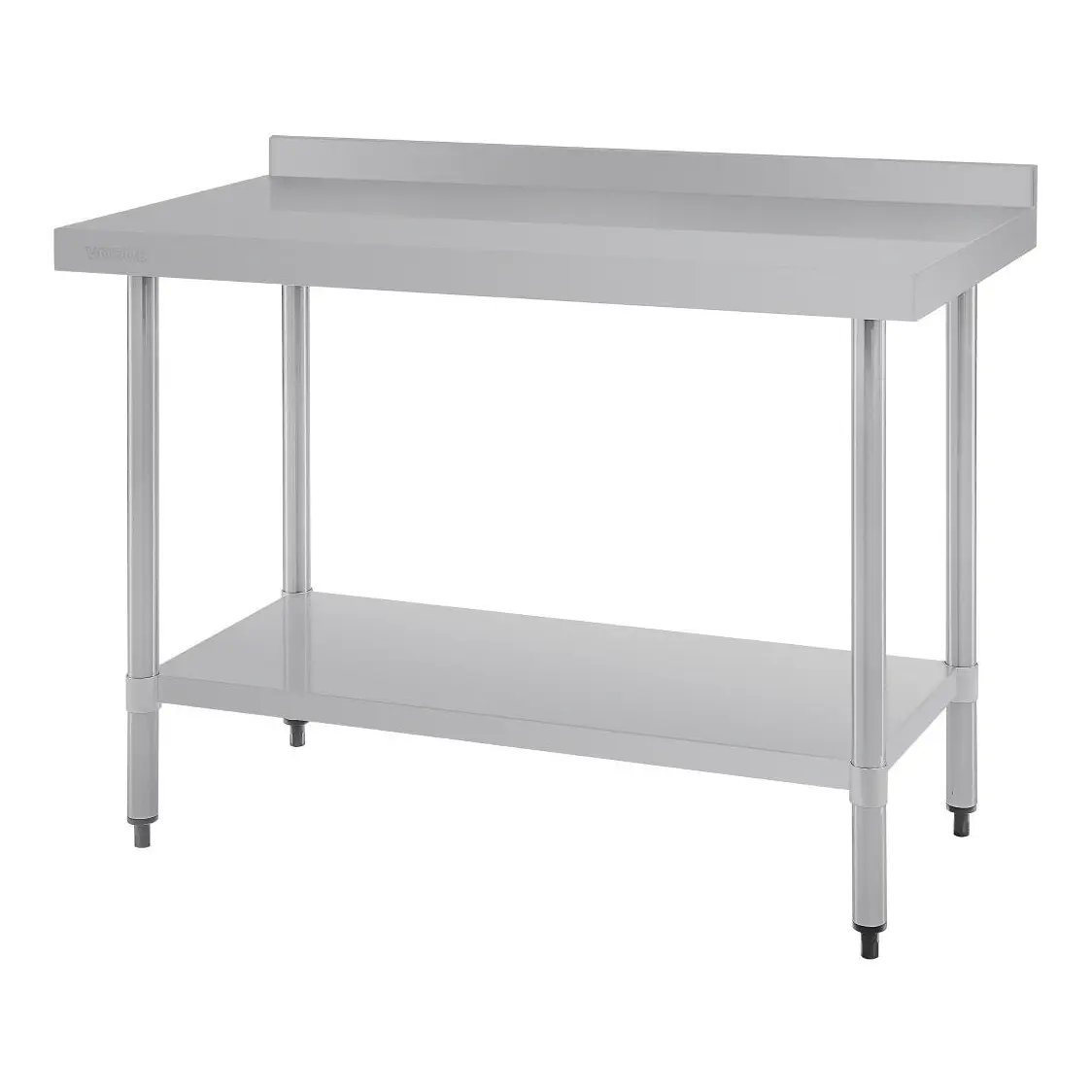Table de préparation avec rebord en acier inoxydable Vogue 1200 x 600mm
