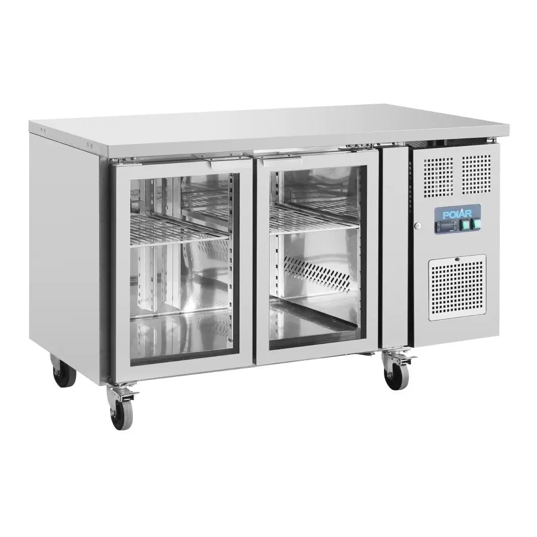 Table réfrigérée positive 2 portes vitrées Polar Série U