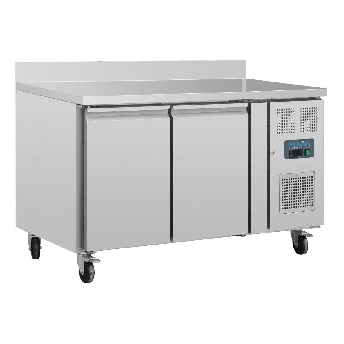 Table réfrigérée positive 2 portes Polar Série U avec dosseret 282L