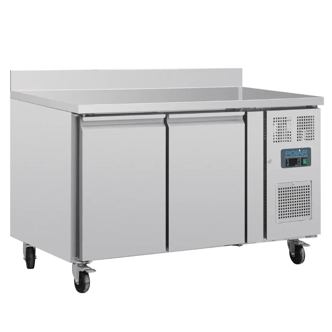 Table réfrigérée positive 2 portes Polar Série U avec dosseret 282L