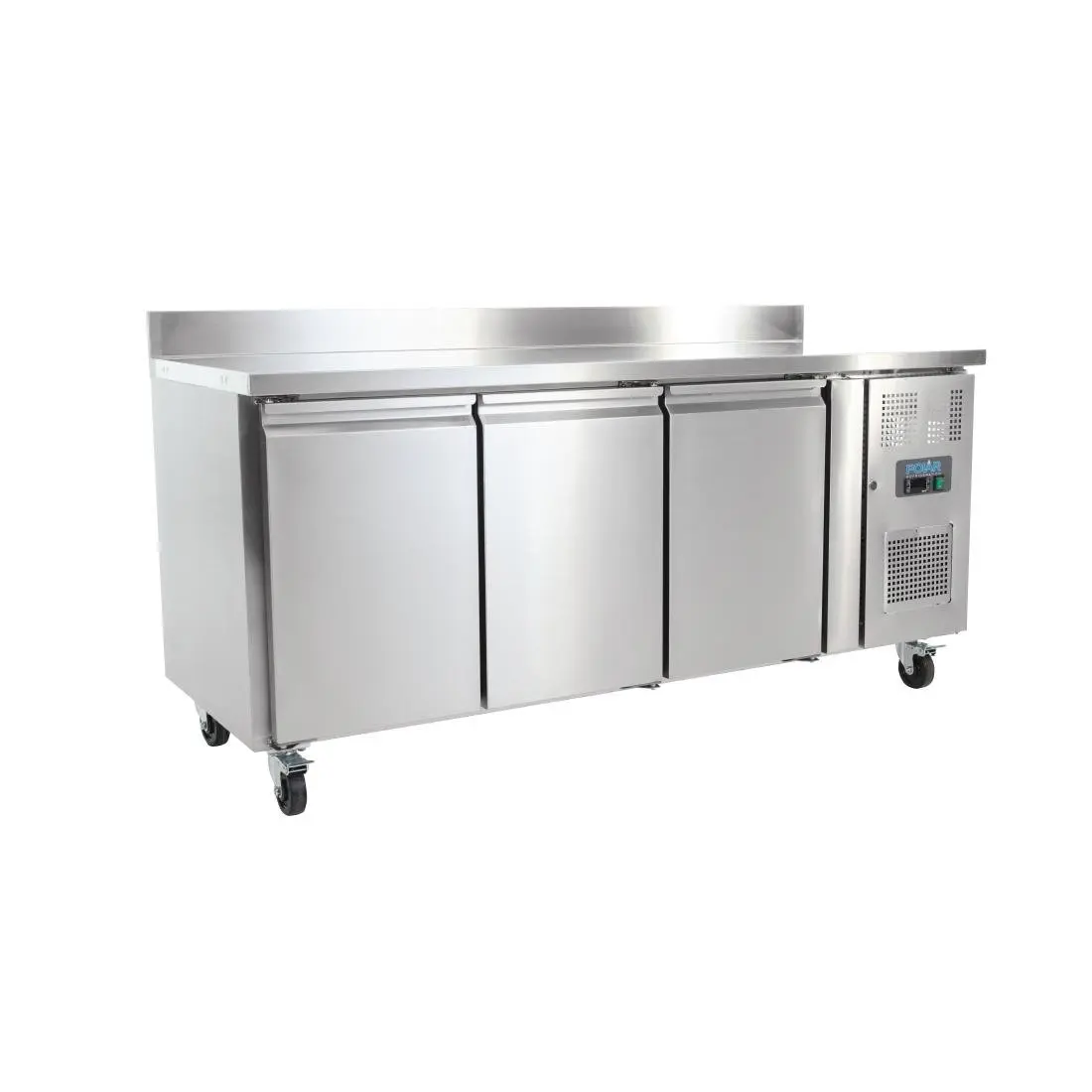 Table réfrigérée positive 3 portes Polar Série U avec dosseret 417L