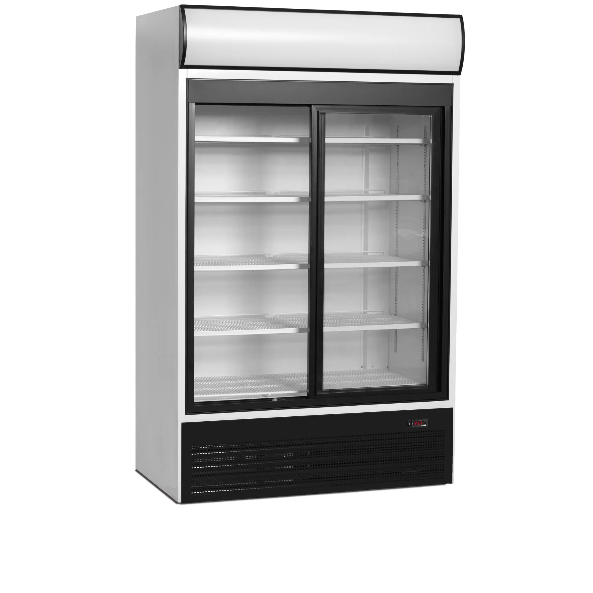 Armoire à boissons 2 portes coulissantes avec bandeau lumineux 967 L
