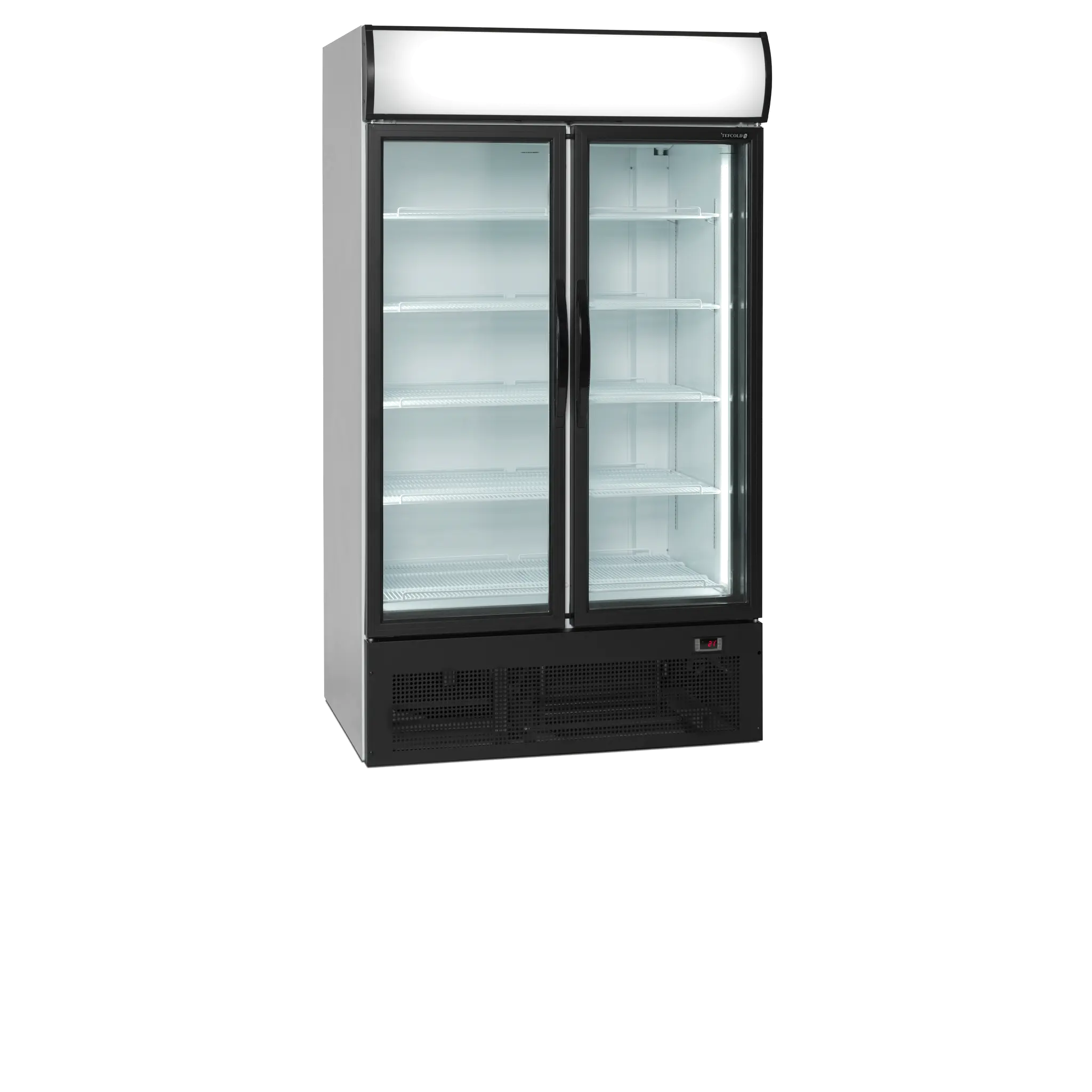 Armoire à boissons 2 portes battantes avec bandeau lumineux