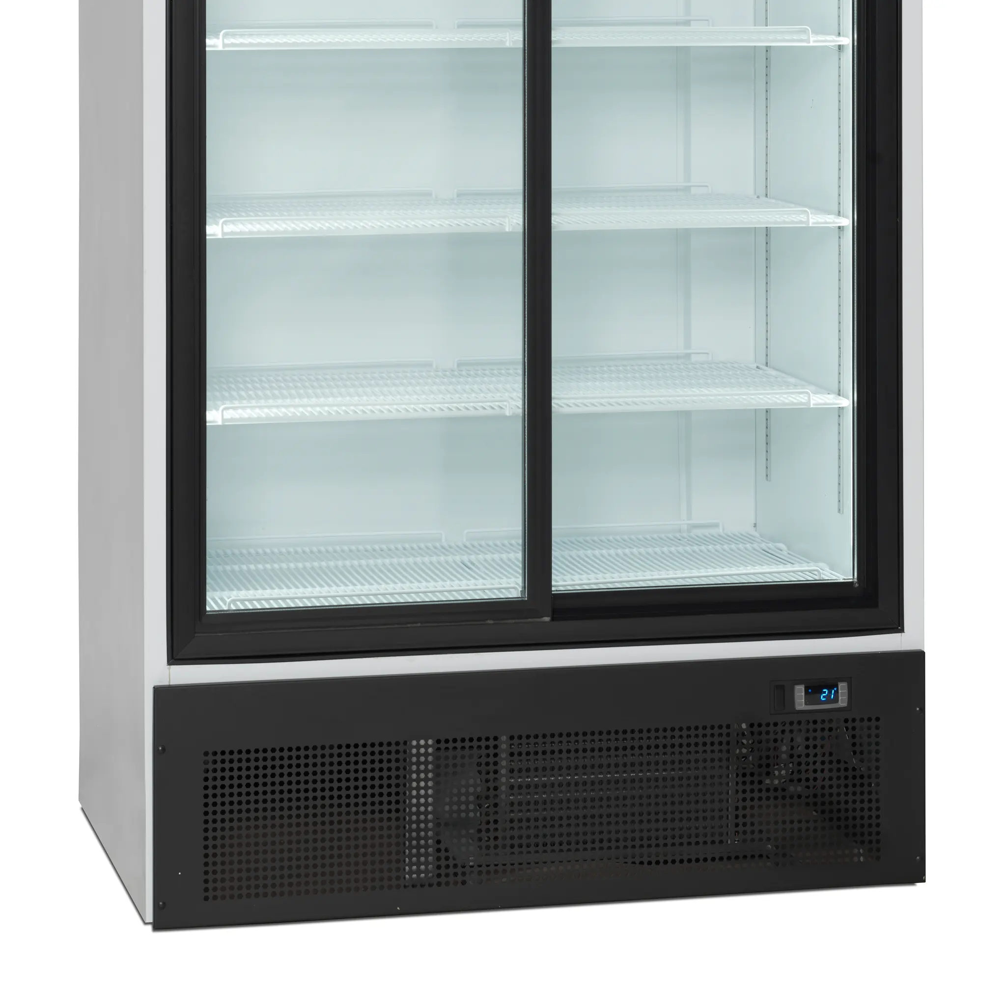 Armoire à boissons 2 portes coulissantes avec bandeau lumineux