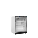 Armoire réfrigérée vitrée table top blanche 136L