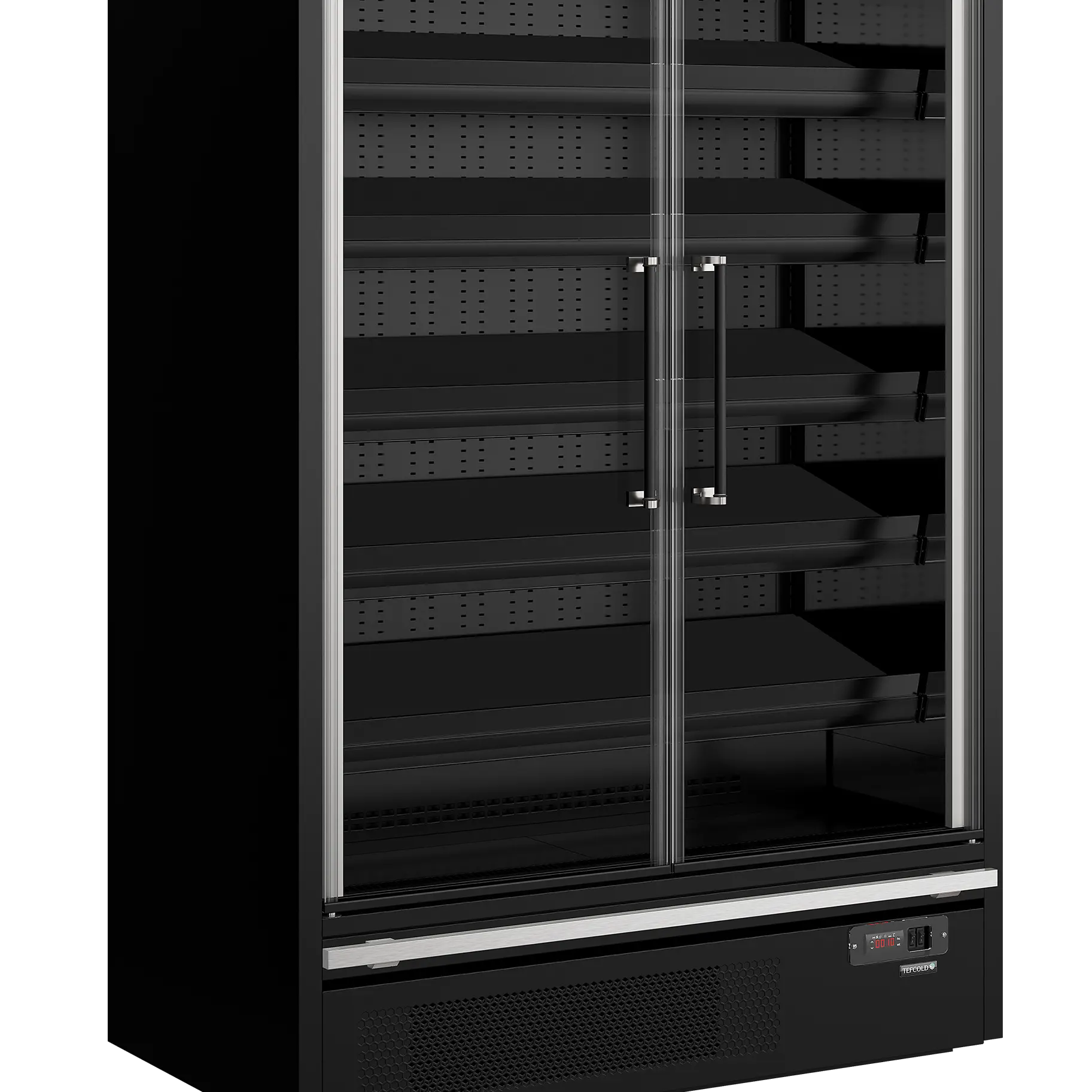 Vitrine réfrigérée pour supermarché 2 portes vitrées battantes 1443 L