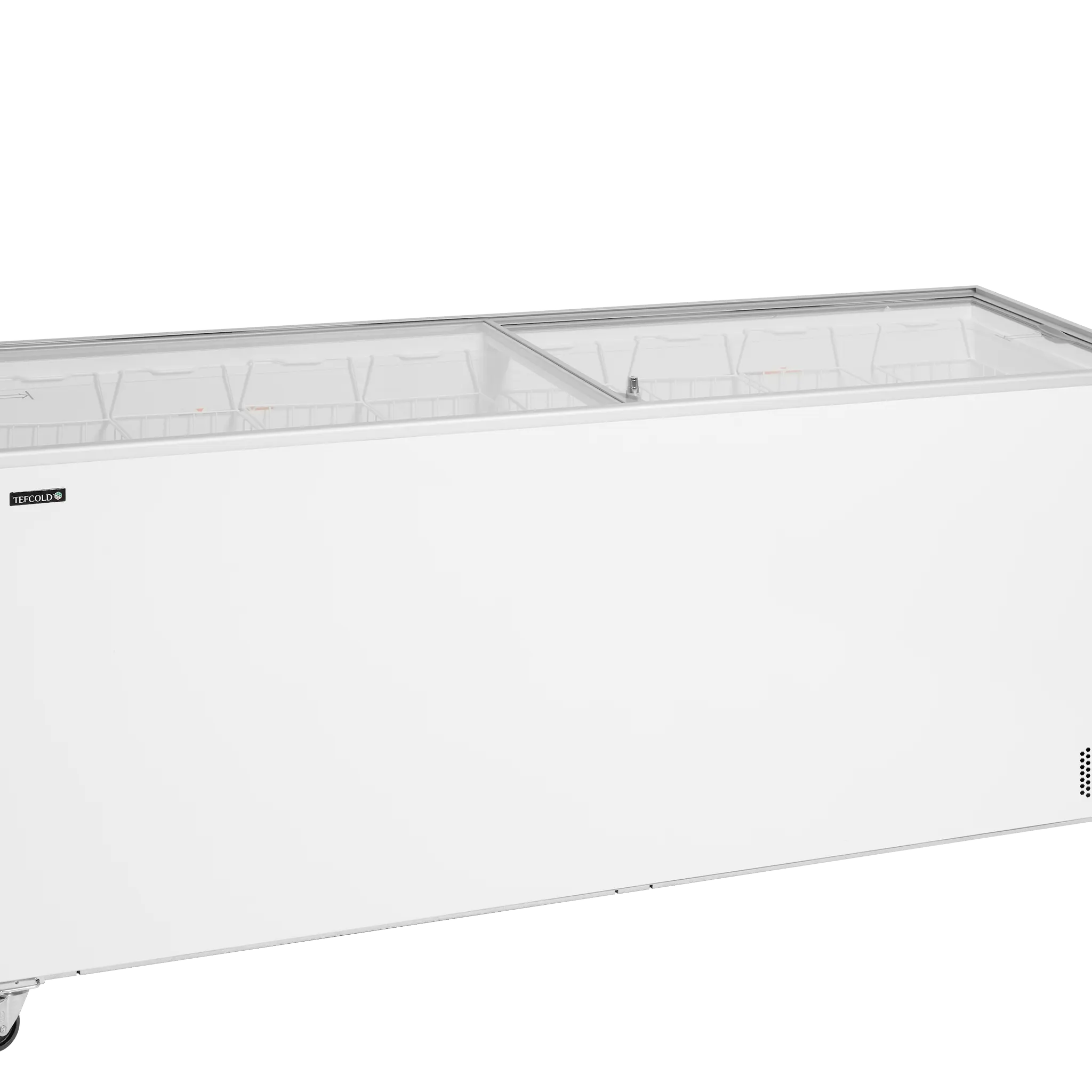 Congélateur coffre avec couvercles coulissants vitrés plats 670 L