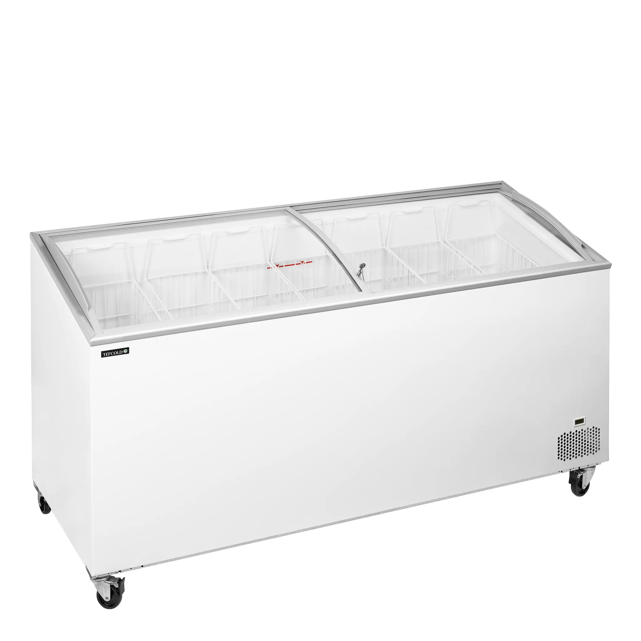 Congélateur coffre avec couvercles coulissants vitrés bombés 540 L