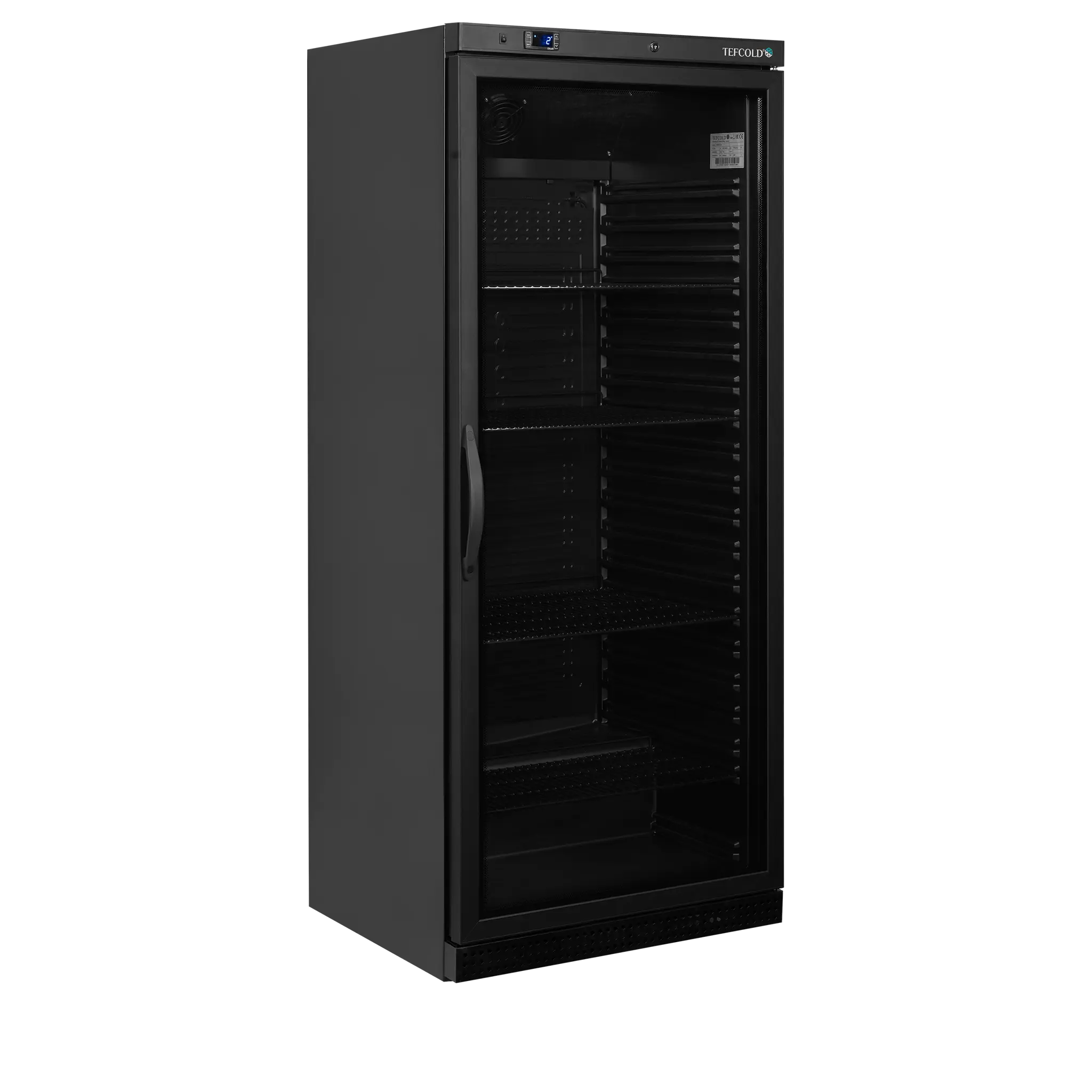 Armoire réfrigérée GN 2/1 porte vitrée noire 605L