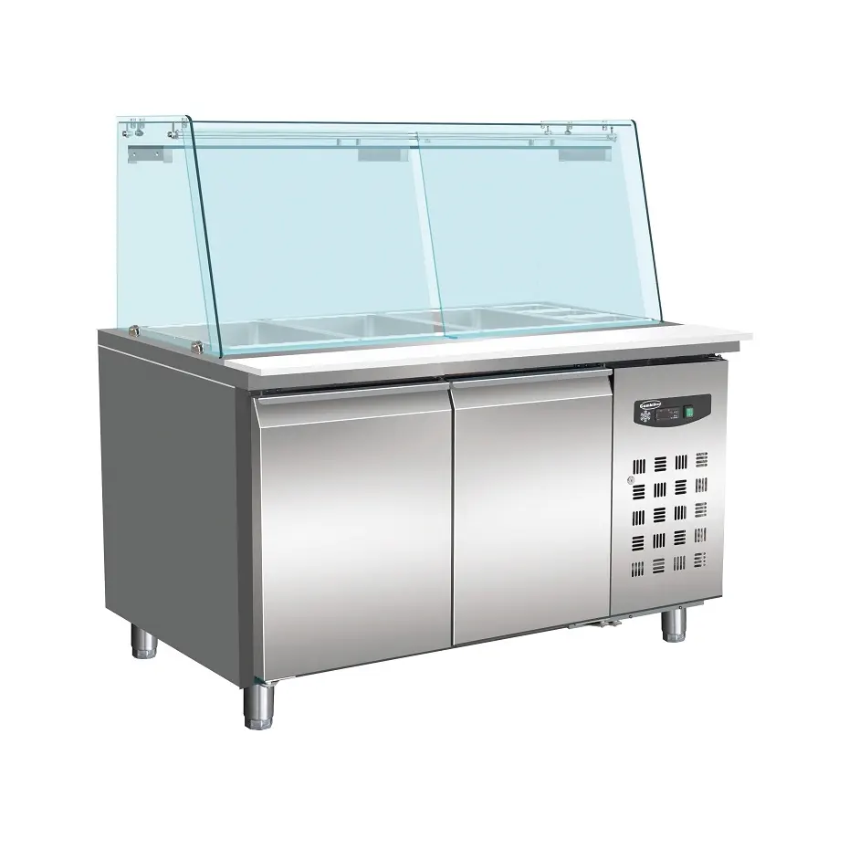 Table réfrigérée pâtisserie vitrée 2 portes 4x 1/1 GN - 428 L - Standard Line