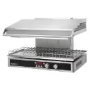 Salamandre plafond mobile, commandes électroniques, 4 foyers, surface de cuisson 725x358