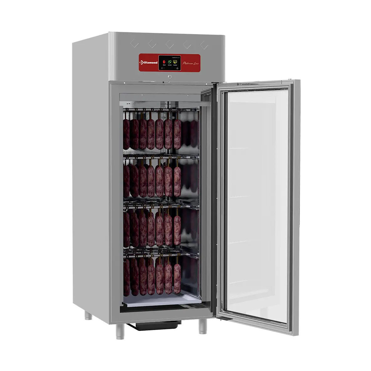 Armoire de maturation dry aging pour charcuterie 850 Lit. ventilée, 1 porte vitrée, 20x GN 2/1