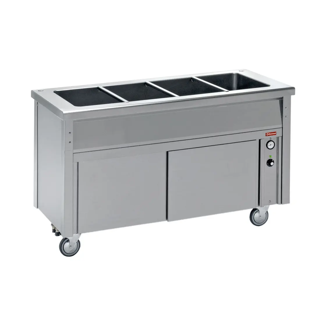 Elément bain-marie sur armoire chauffante 4 GN 1/1