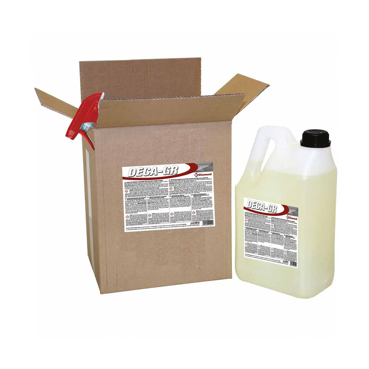 Produit décarboniseur et degraisseur pour fours, grills, plaques de cuisson - 2 BD. x 5 LT/6,25 KG + PULV.    (+ Pulvérisateur)