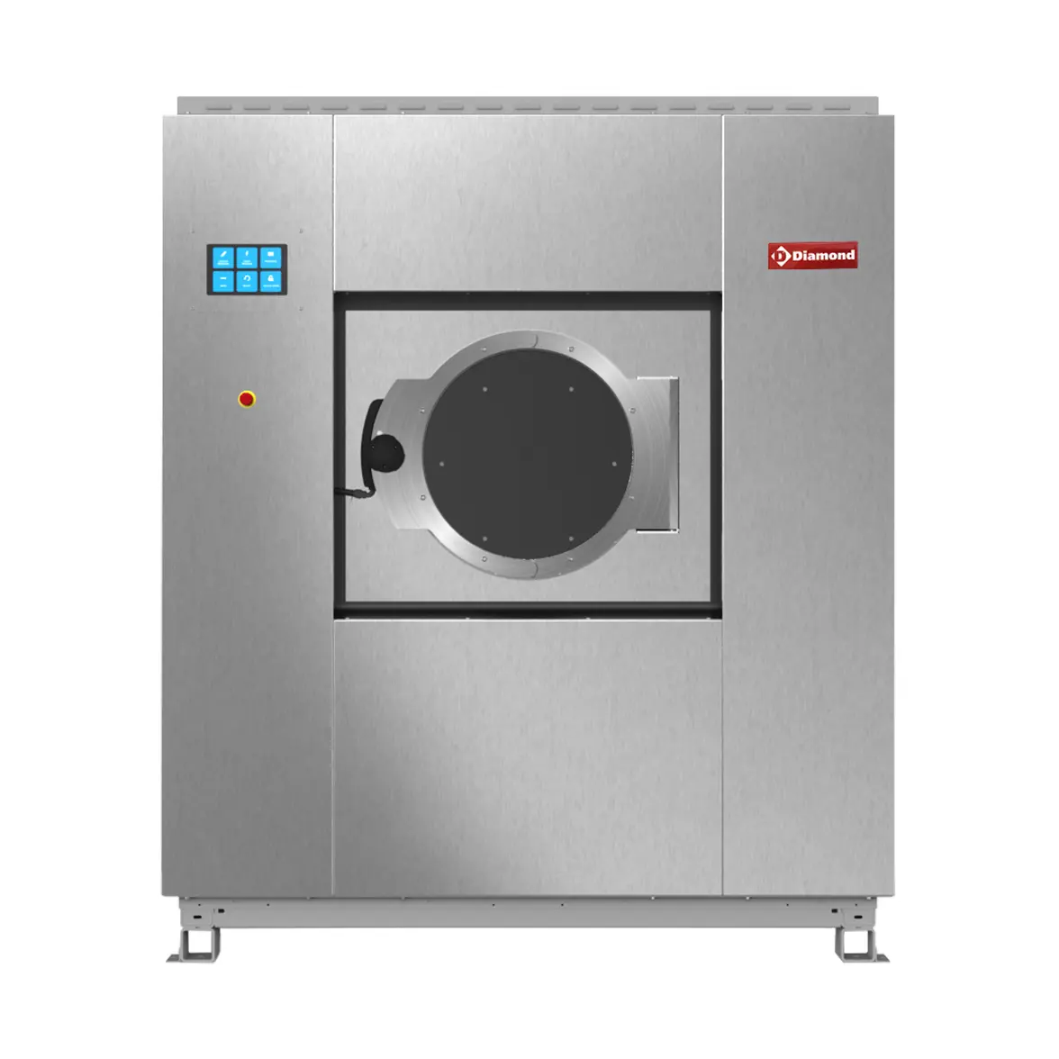 Lave-linge industriel à super essorage, 55 kg "inox"