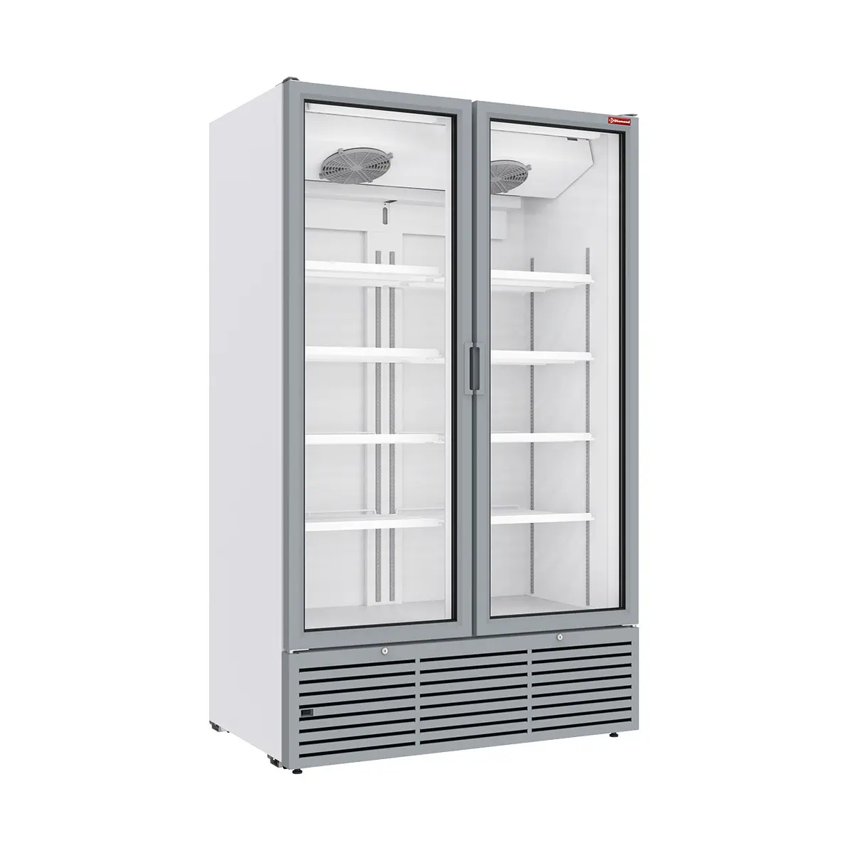 Vitrine ventilée positive 1142 litres, 2 portes battantes - BLANCHE - 1200 x 736 mm