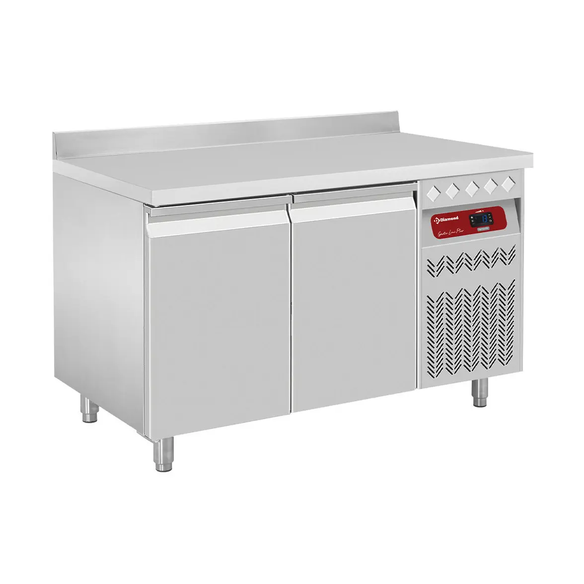 Table frigorifique "murale" ventilée, 2 portes GN 1/1, 260 Lit.