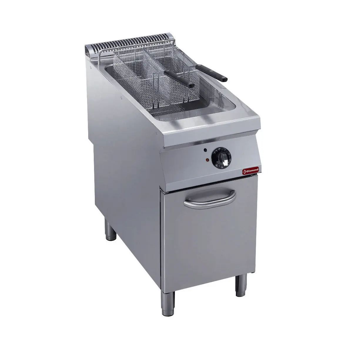 Friteuse électrique 1 cuve "Y" 23 litres, brûleurs extérieurs, sur meuble