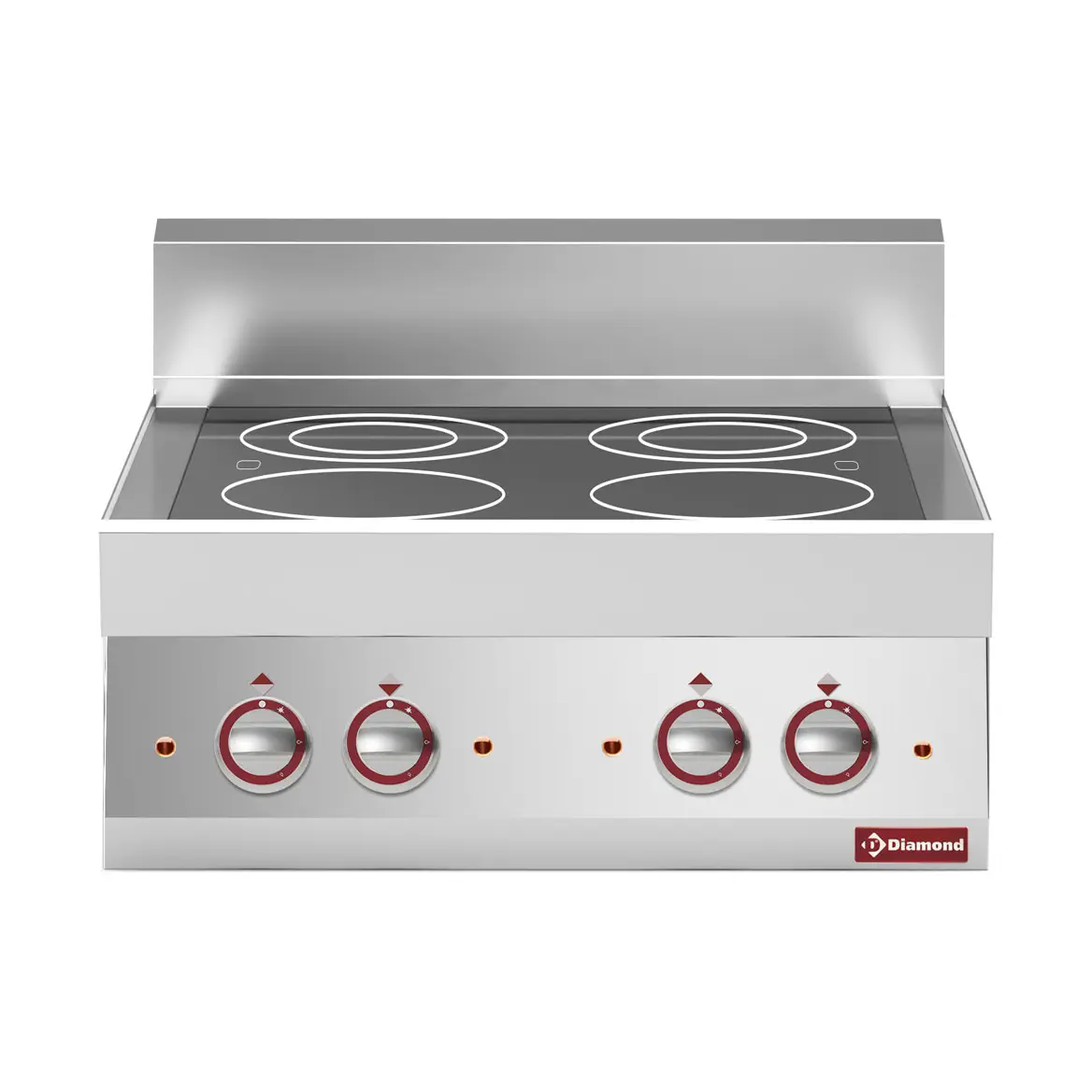 Cuisinière électrique vitrocéramique 4 foyers -Top-