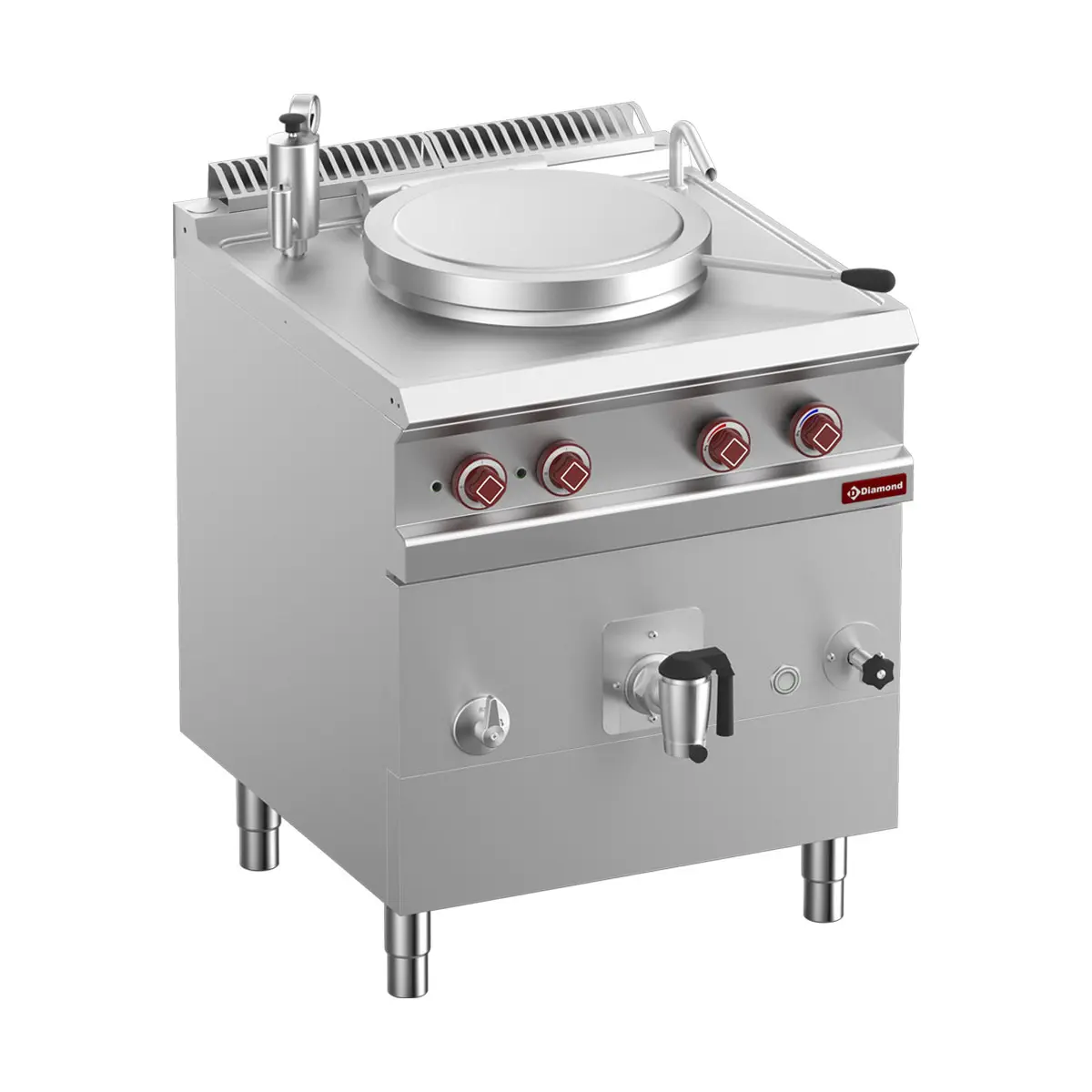 Marmite ronde électrique 50 litres, chauffage indirect