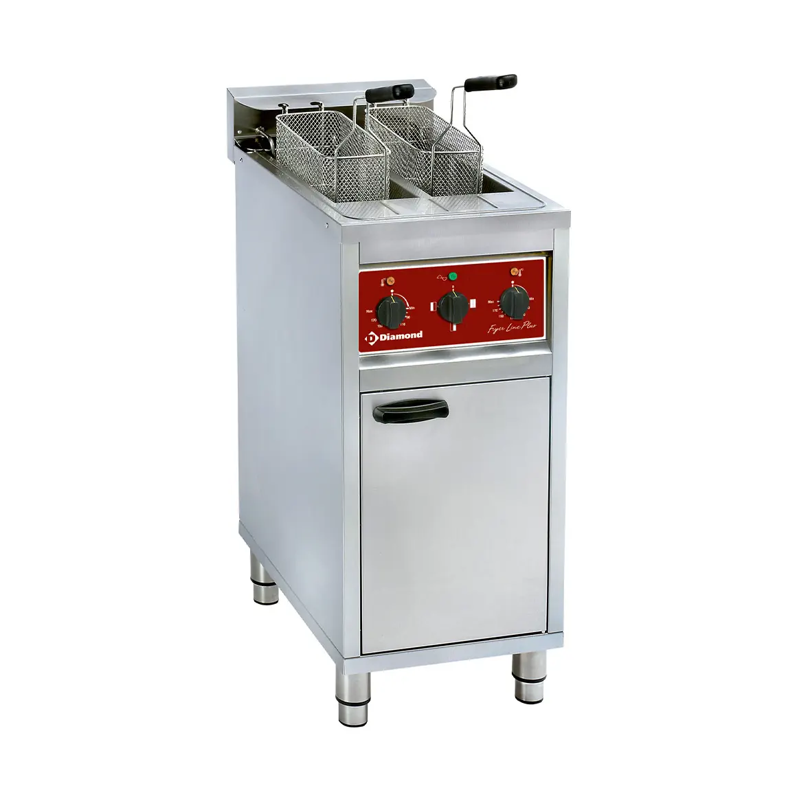 Friteuse électrique 2x 10 lit. sur meuble