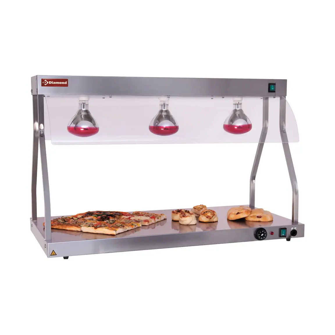 Pont et top chauffants, lampes infrarouges (3x 250 W) - 1030 x 530 mm