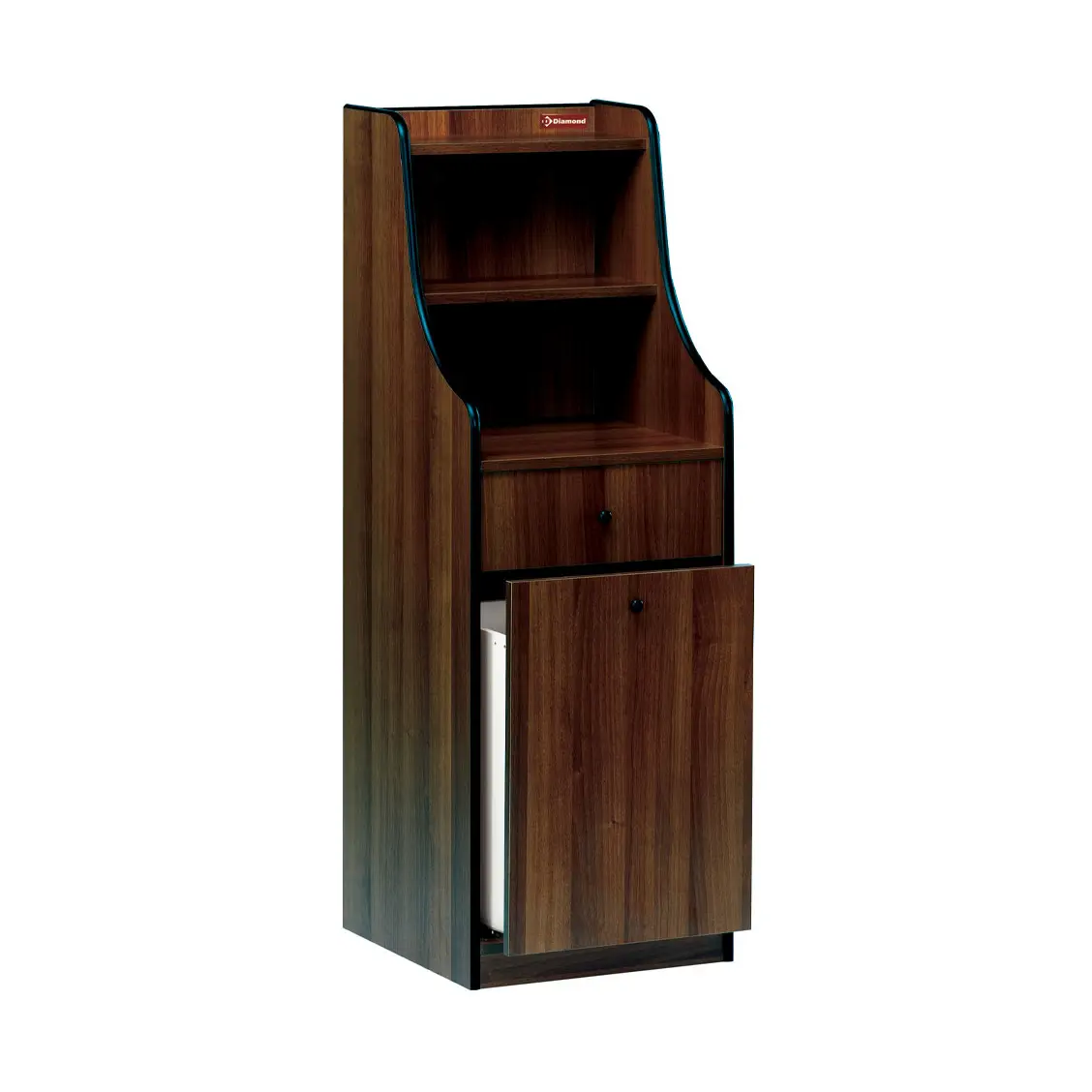 Meuble de service, 1 tiroir, 1 trémie, "Wengé"