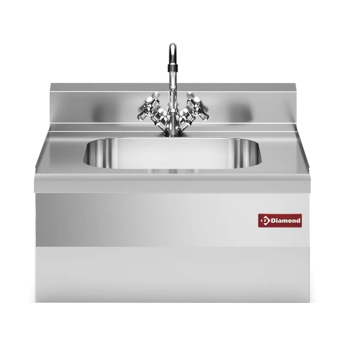 Evier 400x400xh200, avec robinet mélangeur et siphon