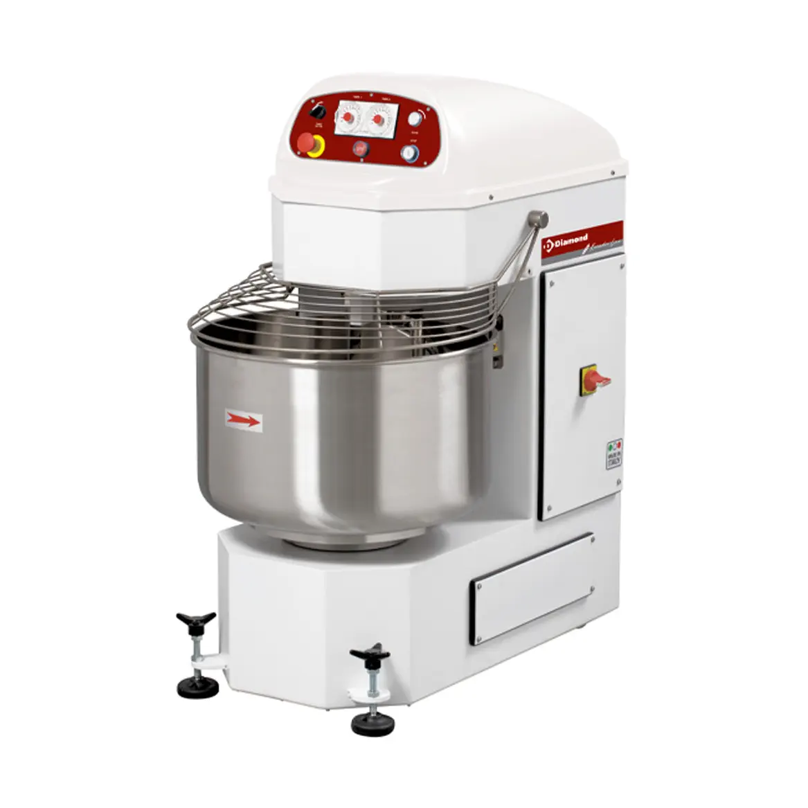 Pétrin à spirale automatique, 2 vitesses, 2 timers, 60 Kg