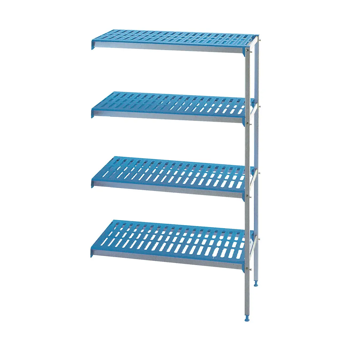Rayonnage angulaire en aluminium anodisé 4 niveaux "Modular Rack"