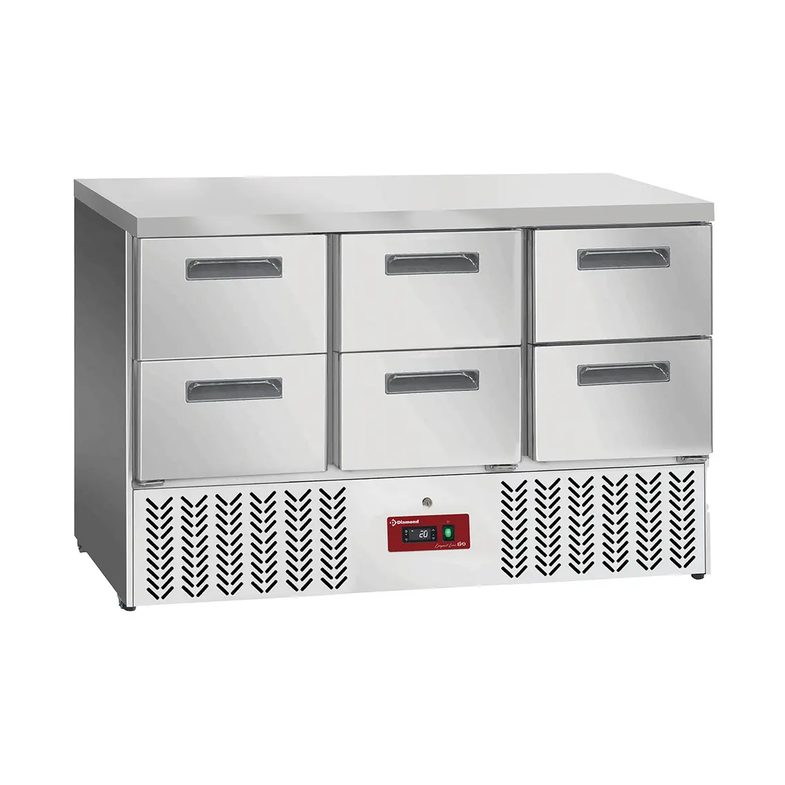 Table frigorifique , 6x 1/2 tiroirs GN 1/1