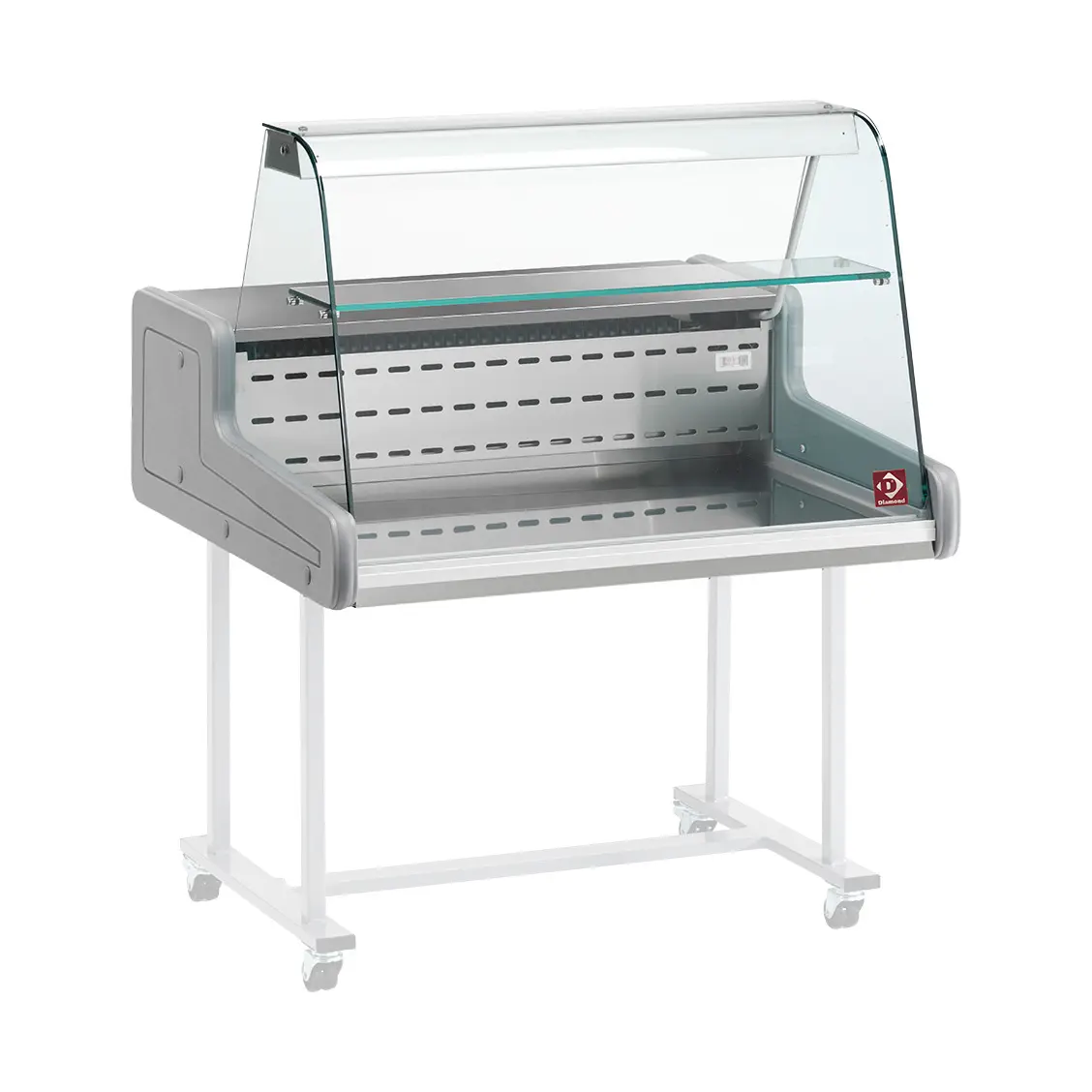 Comptoir vitrine réfrigérée - vitre bombée - 1500 x 930 mm